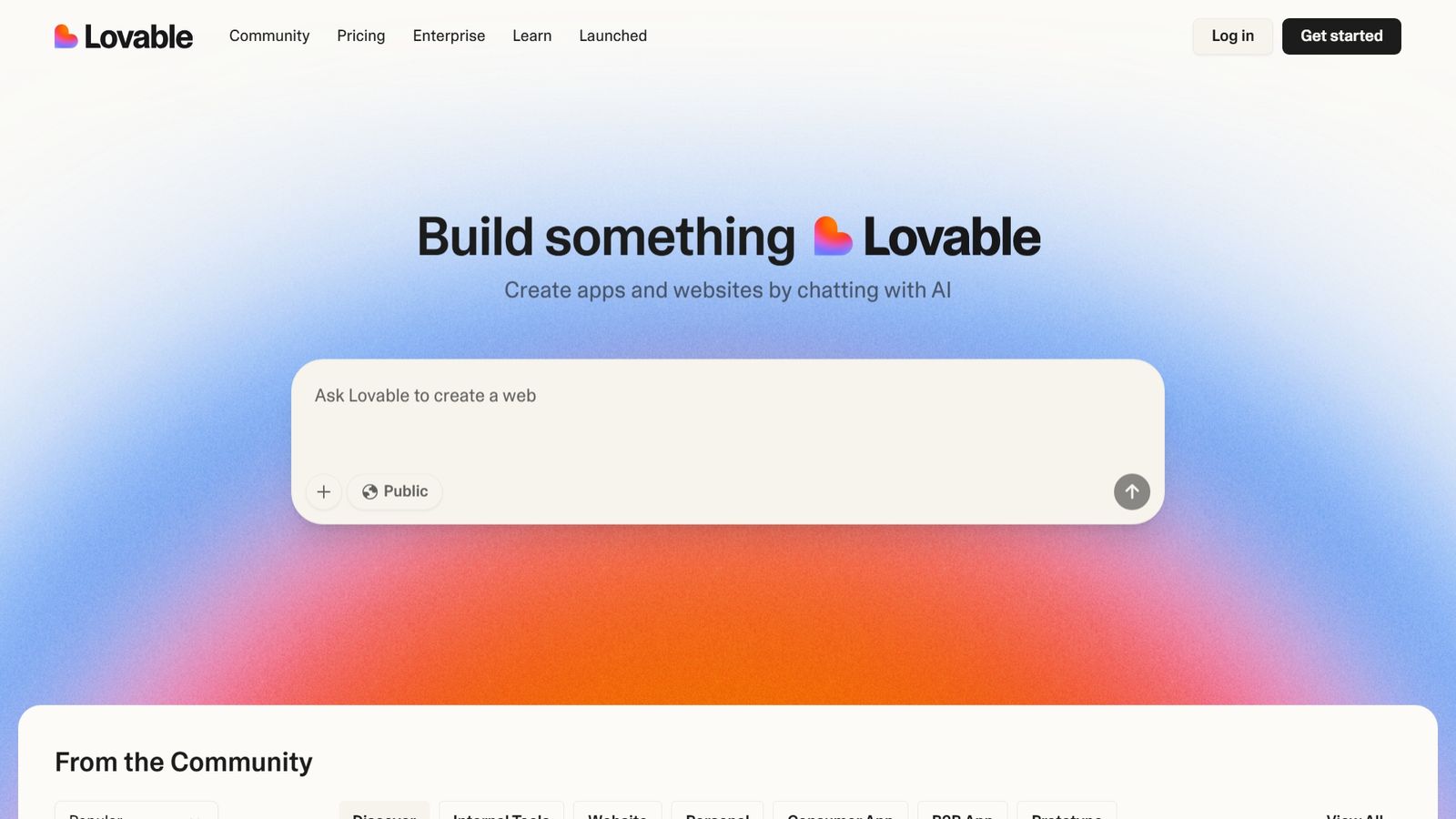 Lovable - Create apps by chatting with AI