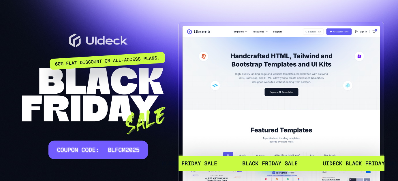 UIdeck - HTML, Tailwind and Bootstrap Templates
