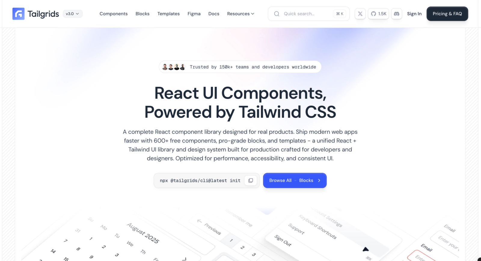 Tailgrids - React UI Library