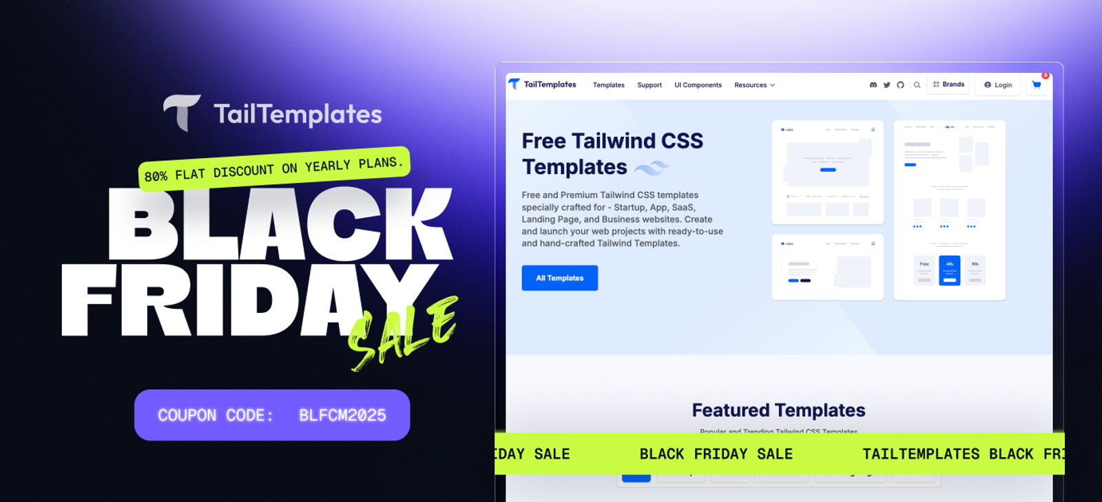 TailTemplates - Tailwind CSS Templates Deals