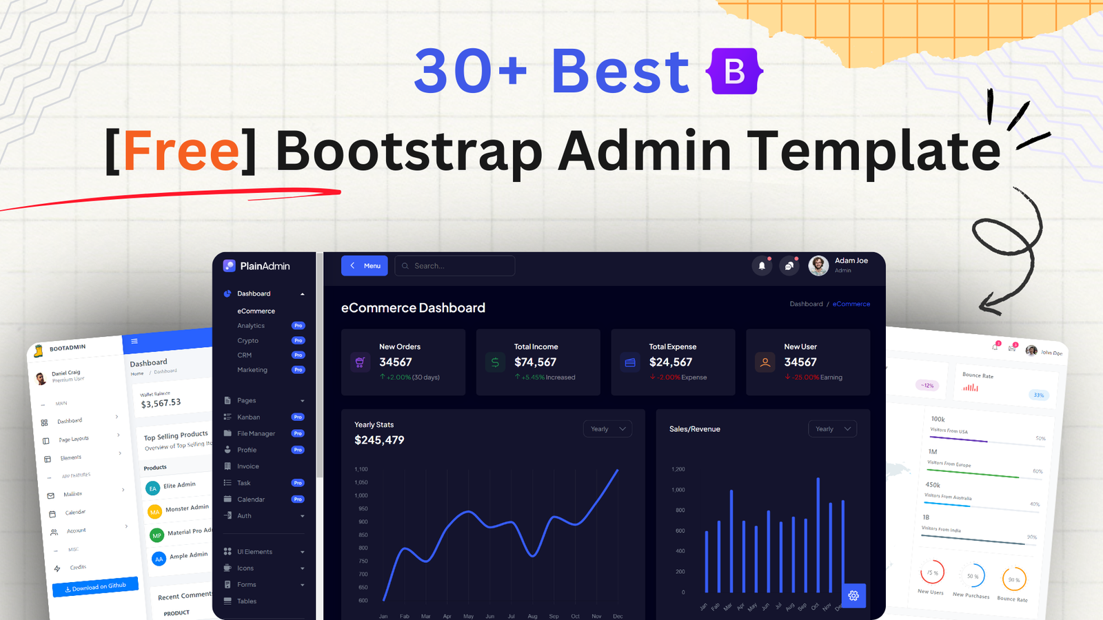 Free Bootstrap Admin Template
