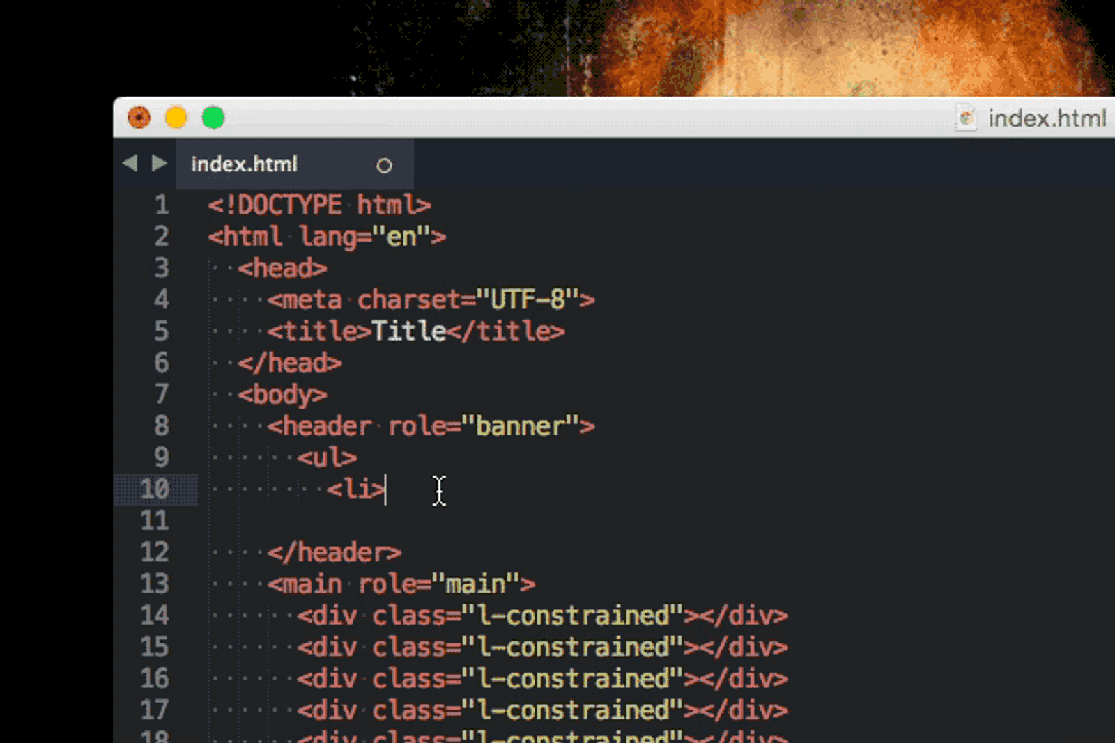 create end in current HTML - Sublime Text Tips