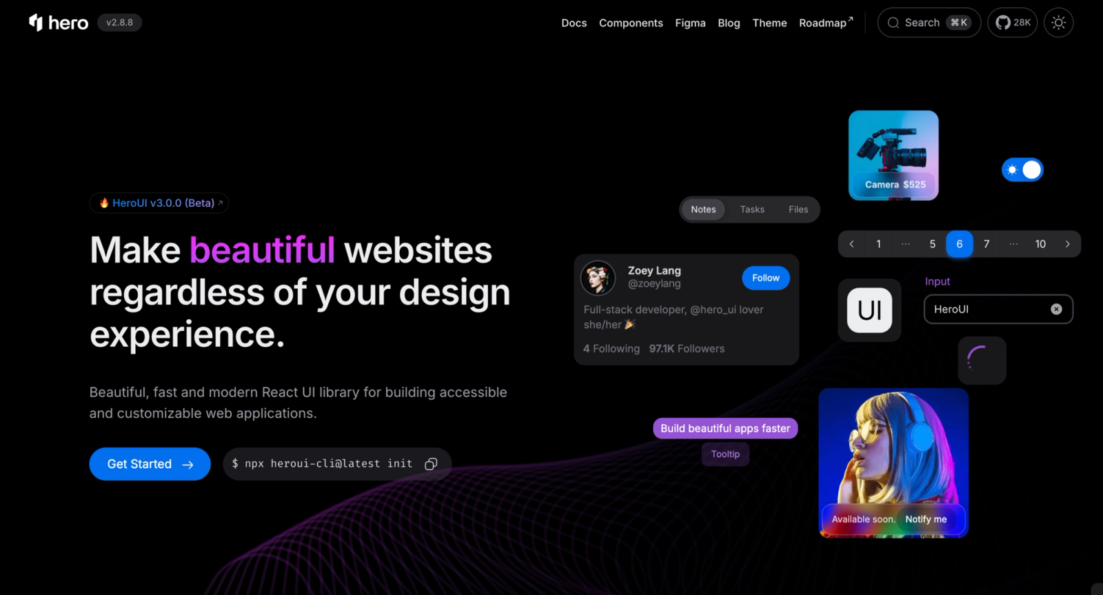 HeroUI - modern React UI library