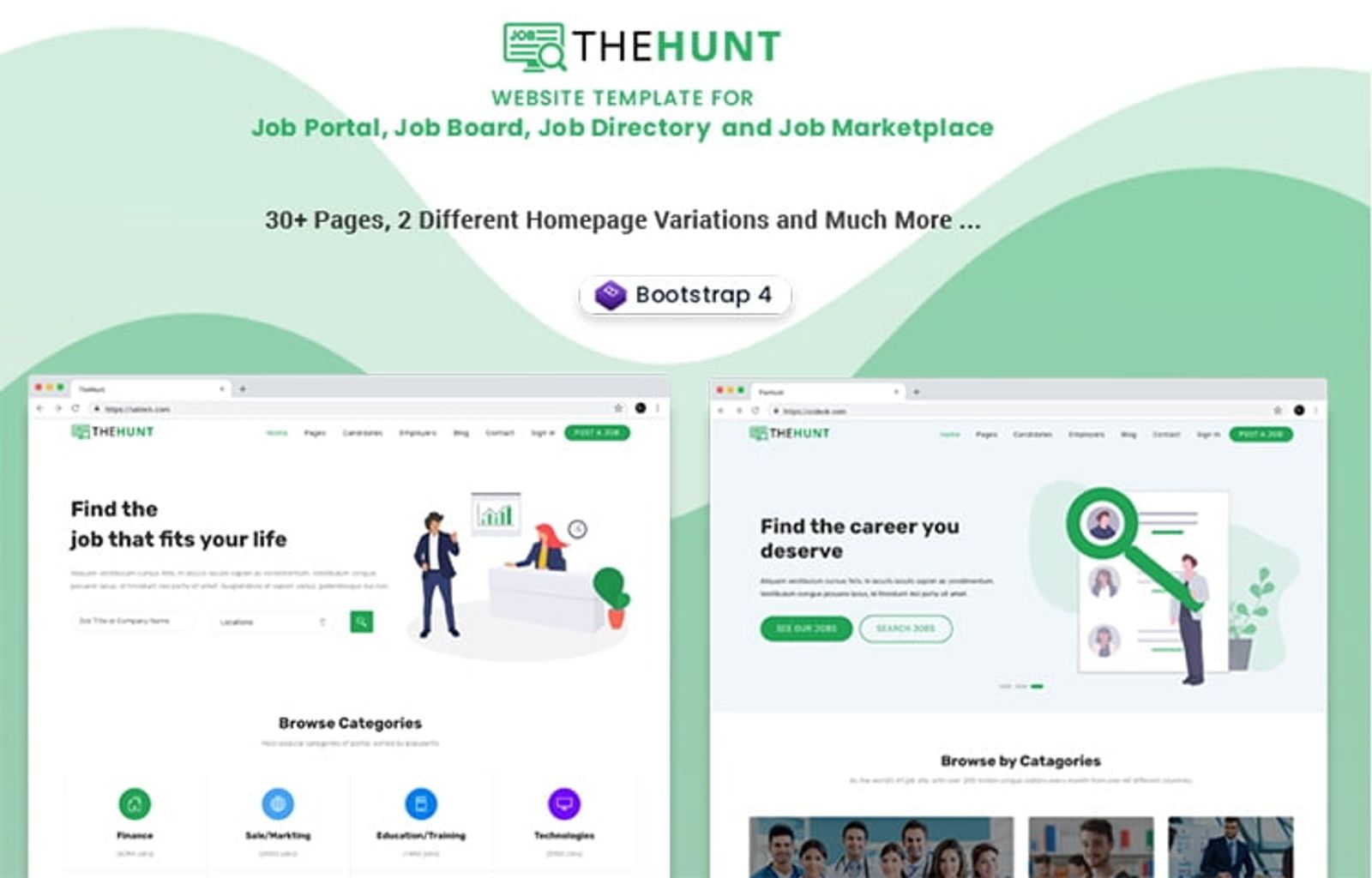 TheHunt - Job Portal Website Templates