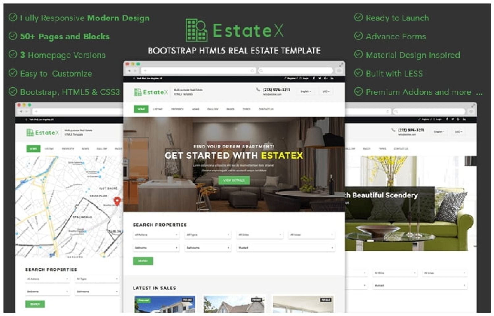 EstateX - BootStrap Real State Template