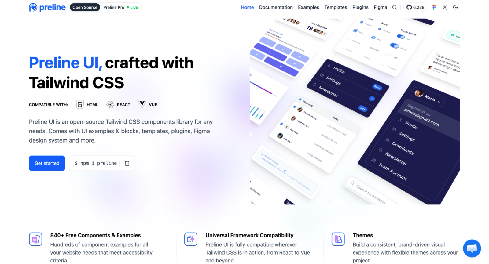 Preline - React Tailwind UI Component