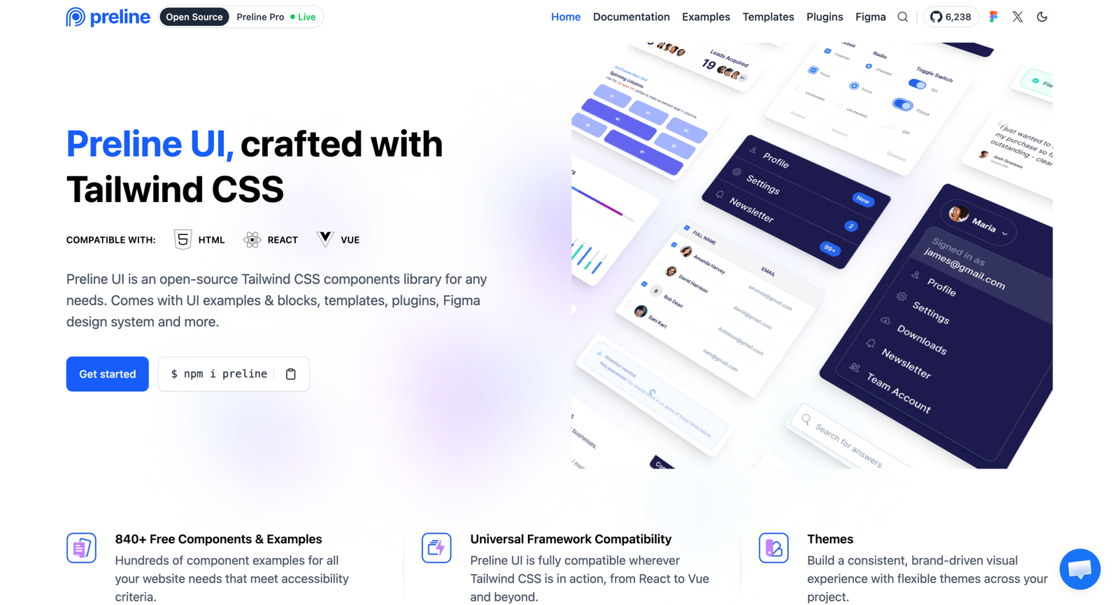 Preline - React Tailwind UI Component
