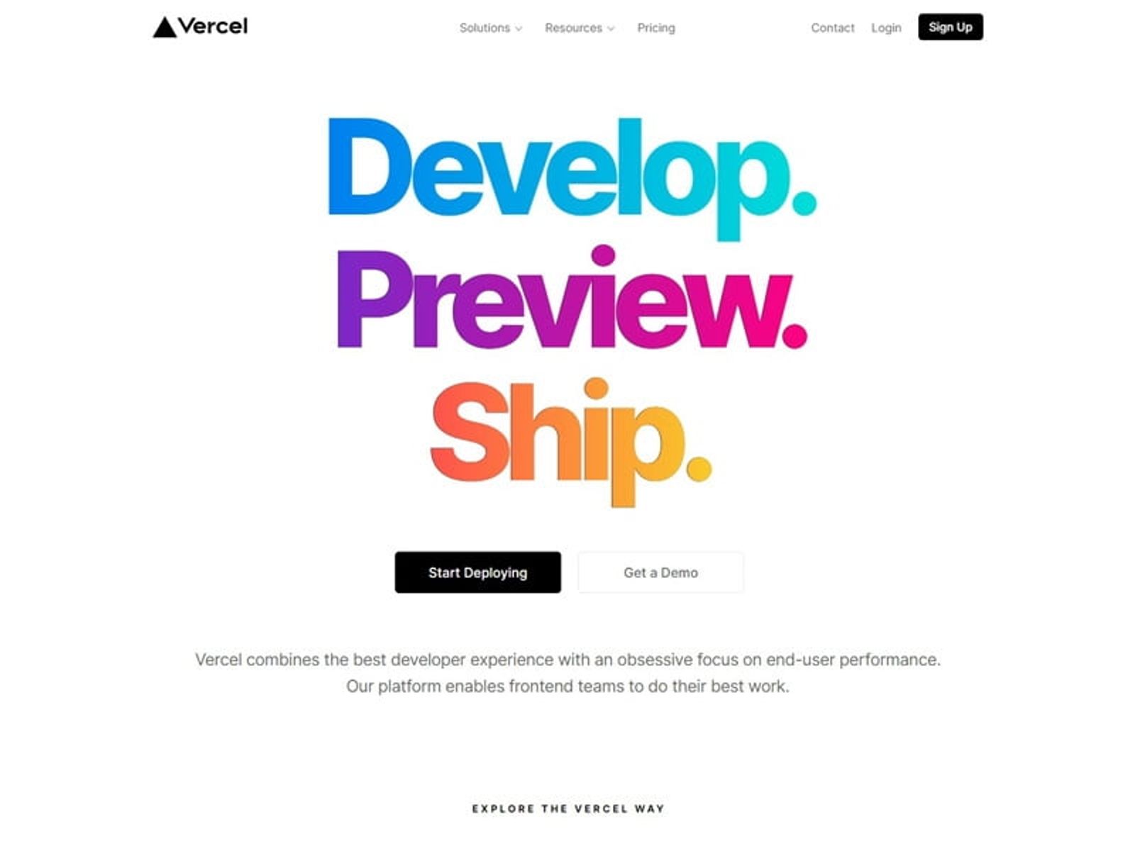 Vercel - Host Static Website for free