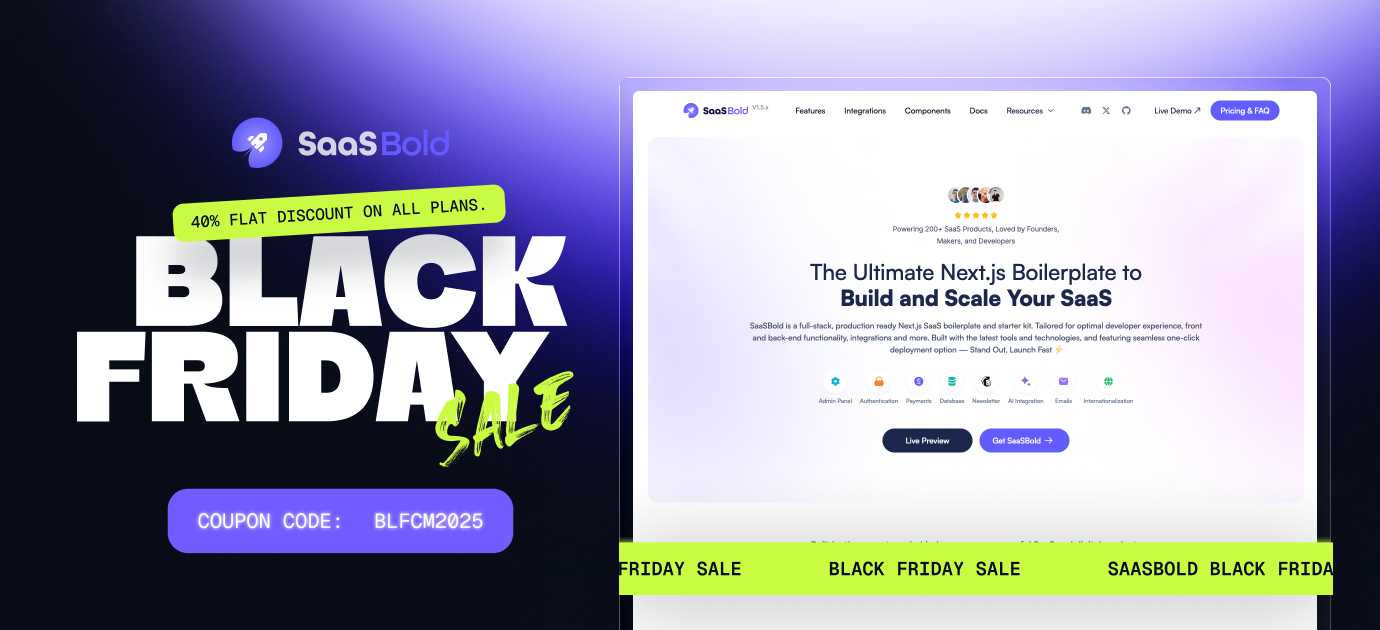Black Friday SaaS Boilerplate Deal