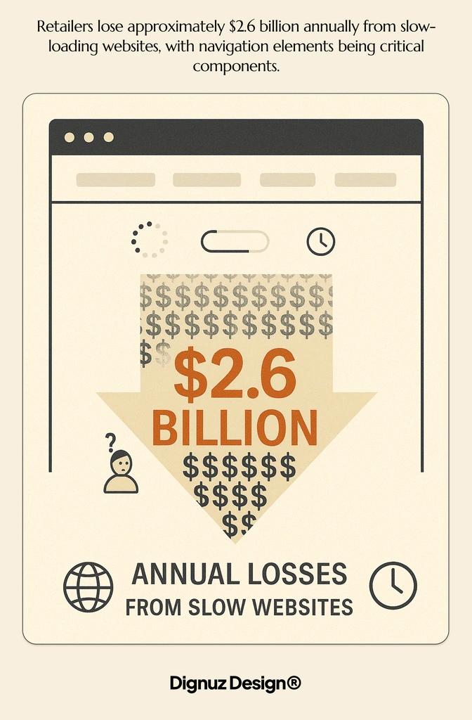 Retailers lose approximately 2.6 billion annually from slow-loading websites