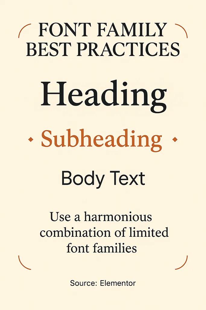 Font families best practices