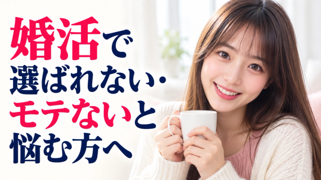 婚活で選ばれない・モテないと悩む方へ｜条件に自信がなくても結婚できるのは、恋愛の物差しが歪んでいるから