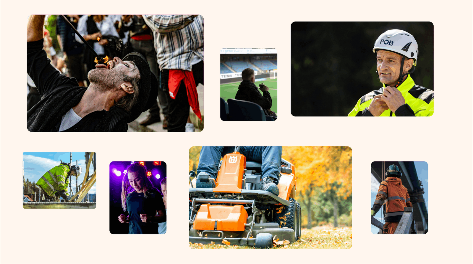Utvalg av bedriftsbilder: ansatte i arbeid, portretter og prosjekter