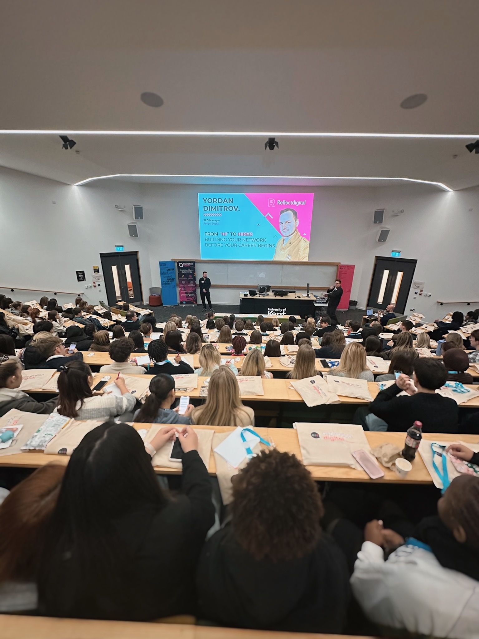 Yordan Dimitrov speaking at the University of Kent