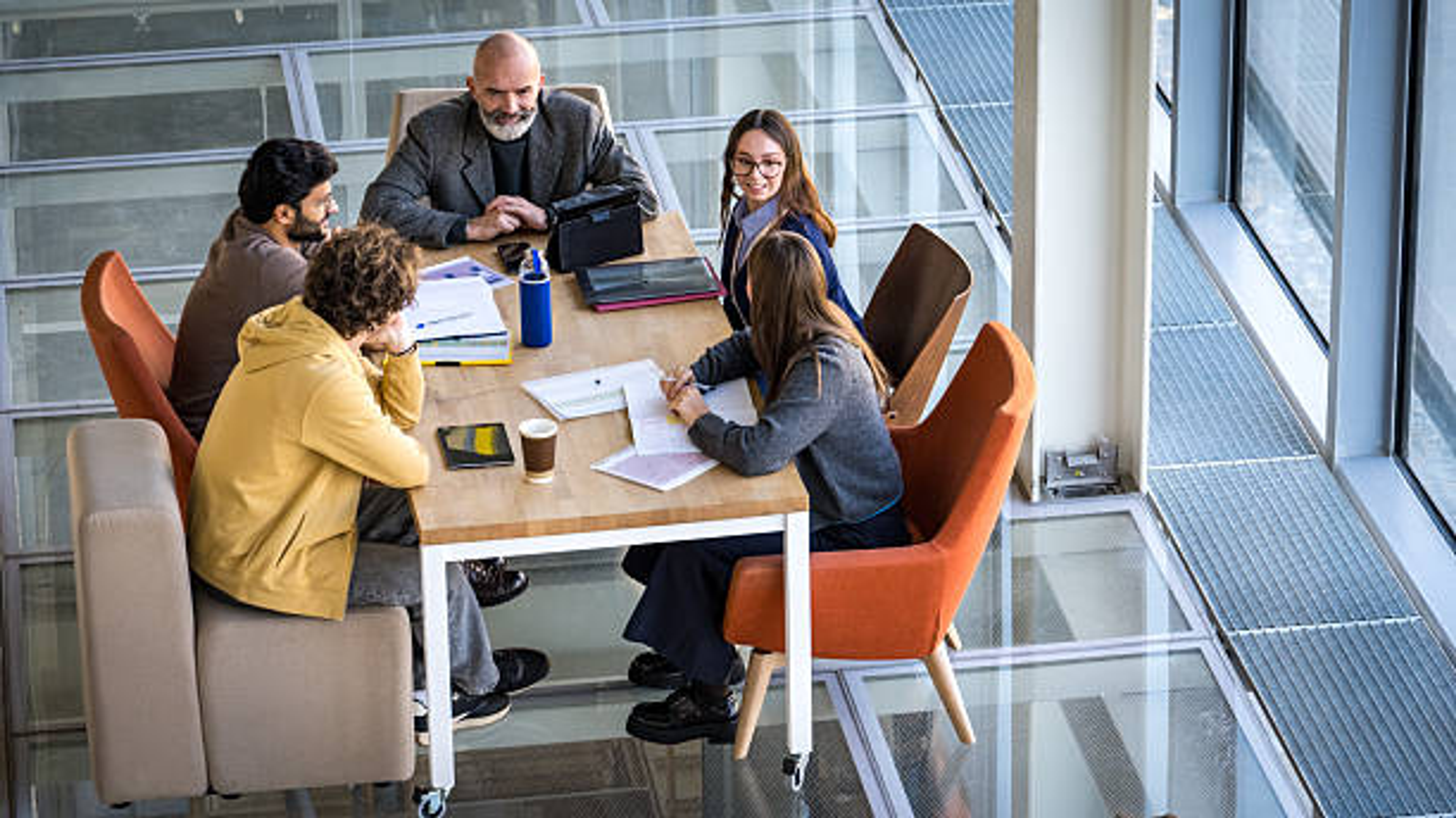 Team collaborating in a campaign meeting