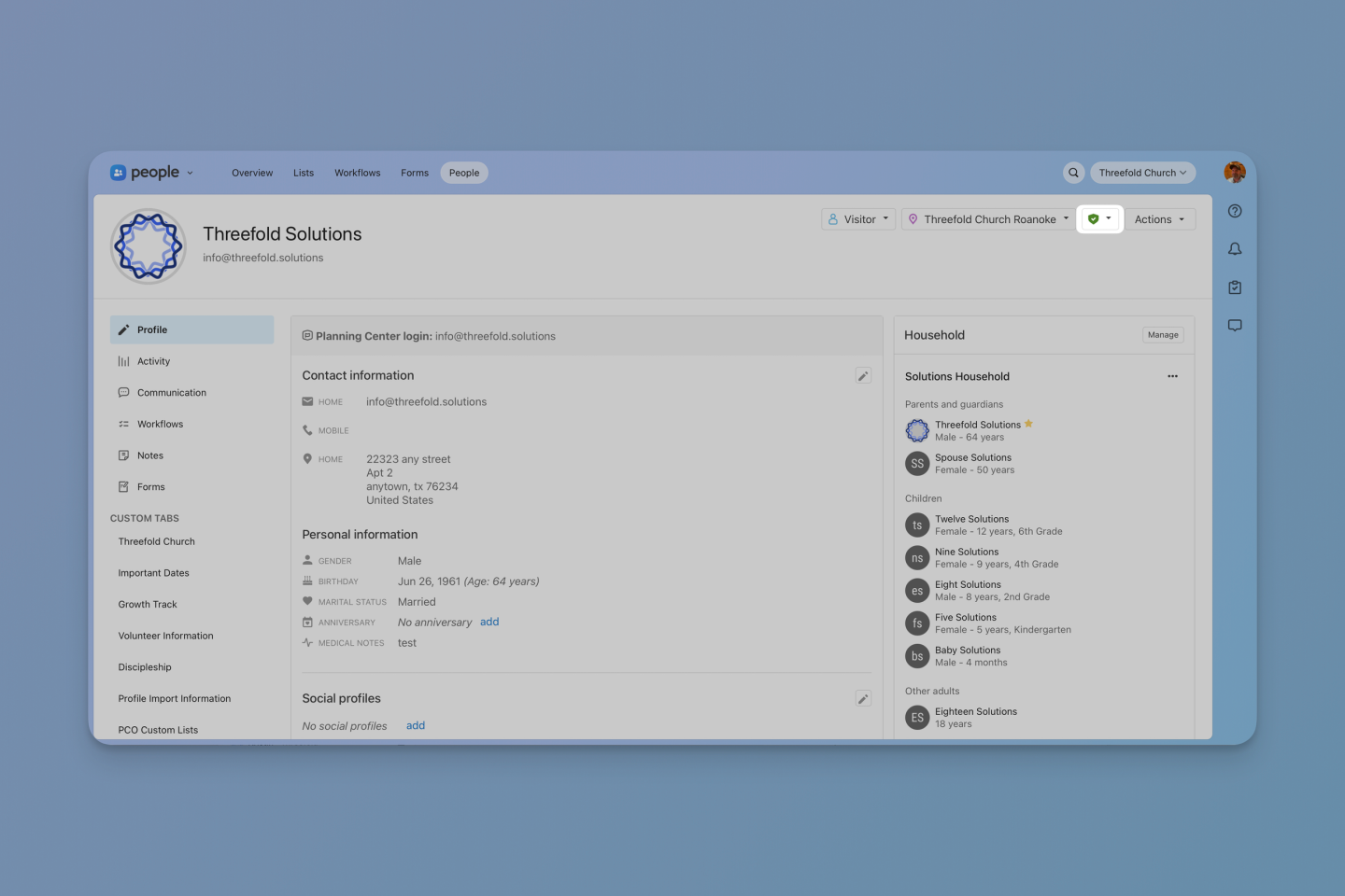The Background Check Badge is found in the header of each profile.
