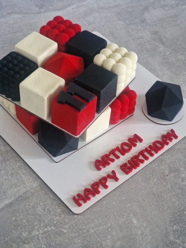 French-style mousse cake by JA Sweet Art in Peterborough