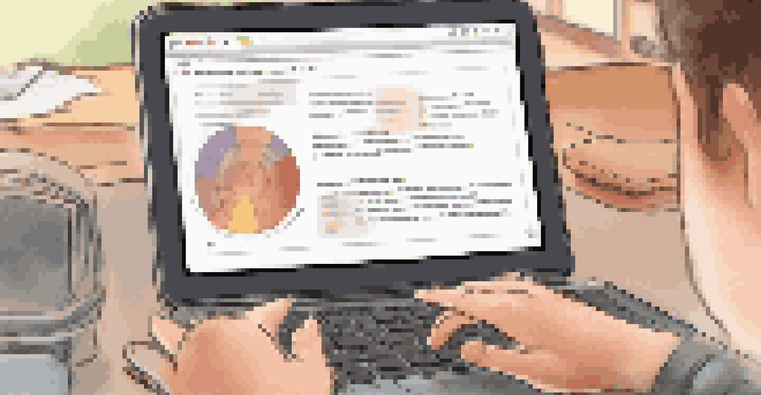 A close-up of a student's hands working on a laptop, reviewing peer feedback.