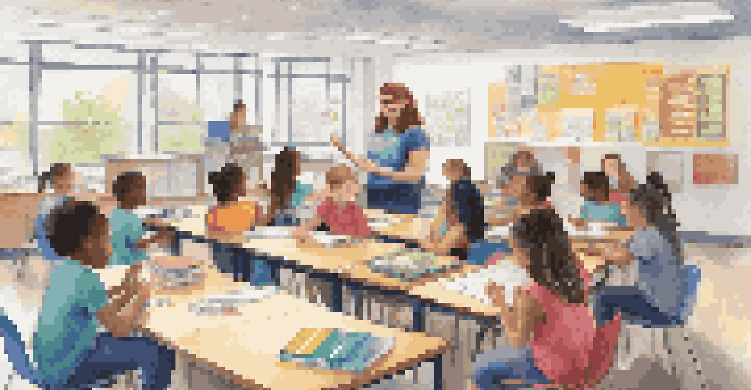 An educator helping students with personalized learning activities in a bright and supportive environment.