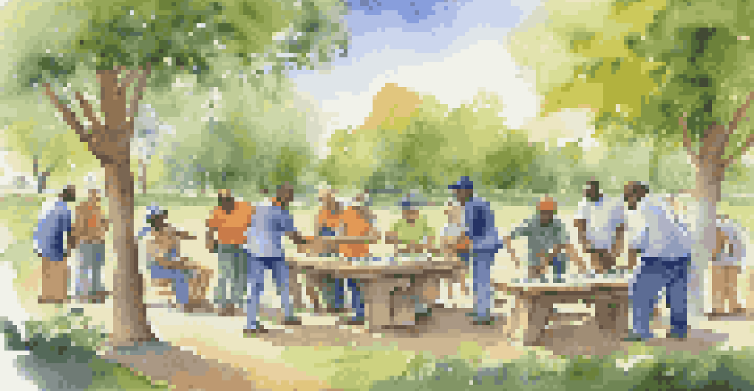 A team-building activity in a park with individuals from diverse cultures working together and enjoying the outdoors.