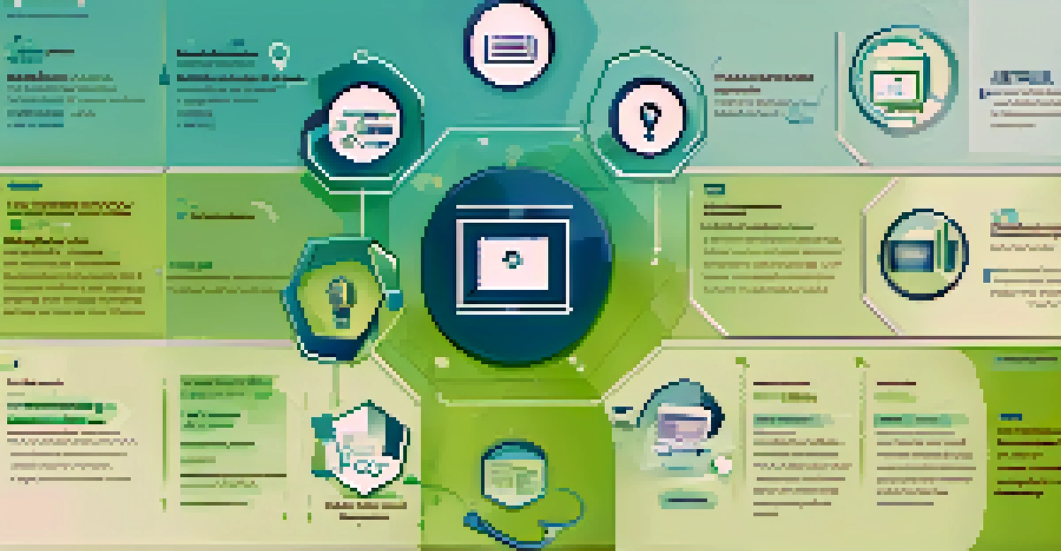 An infographic illustrating the components of digital literacy with icons and a colorful background.