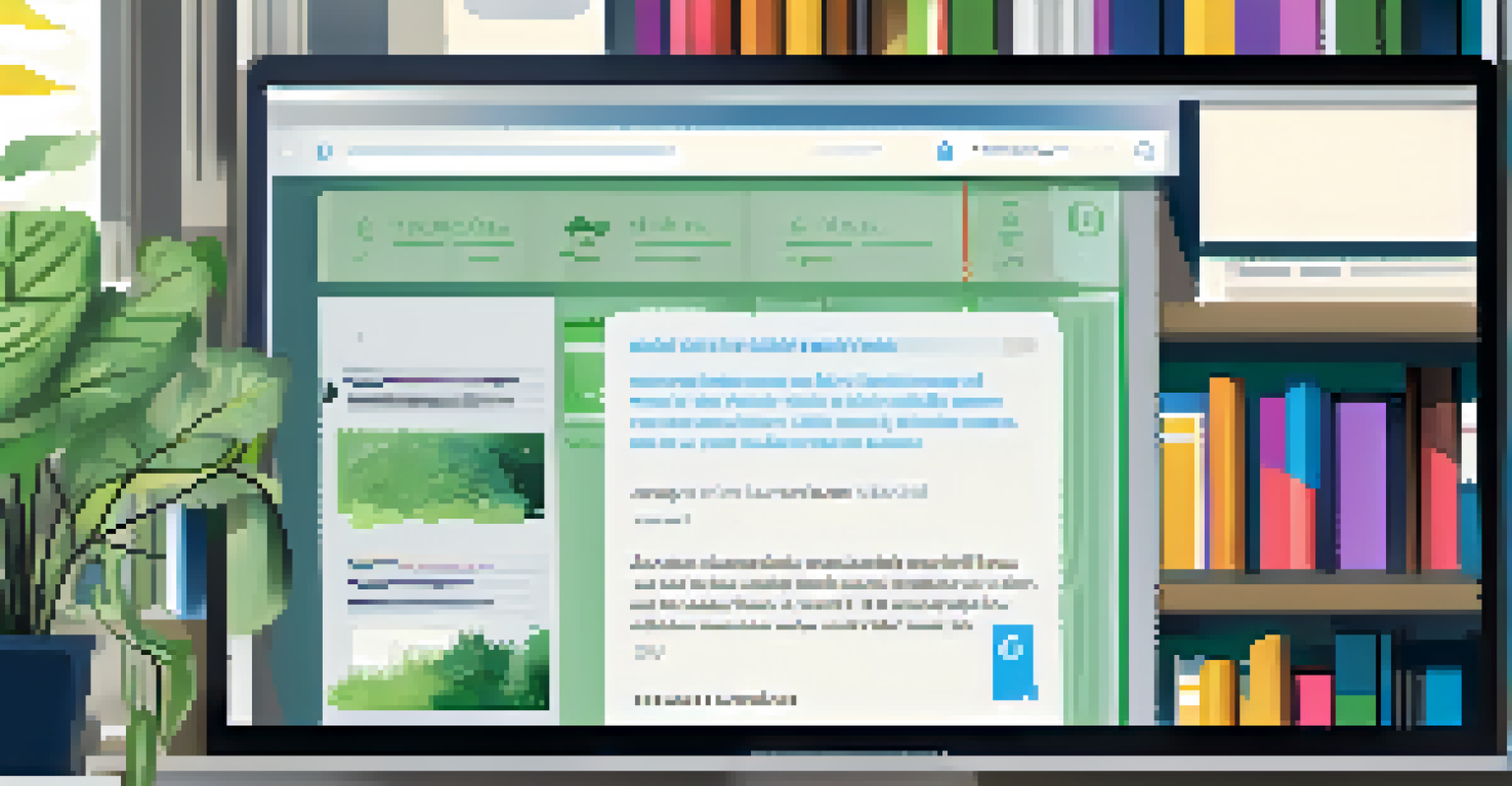A close-up of a digital open badge displayed on a computer screen, with metadata visible, set against a blurred background of a student studying.