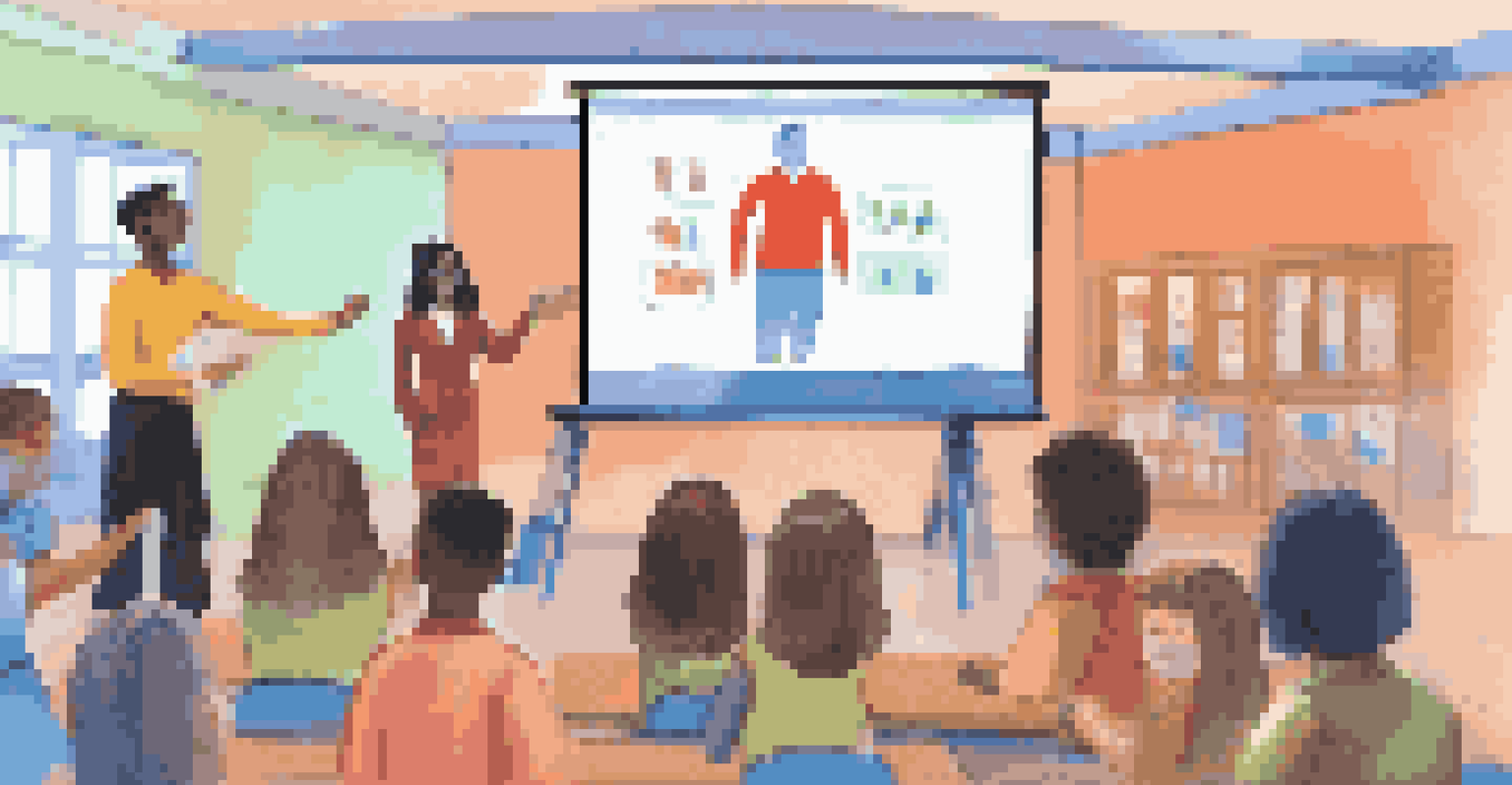 A split image of a traditional classroom and a modern virtual classroom with interactive polls.