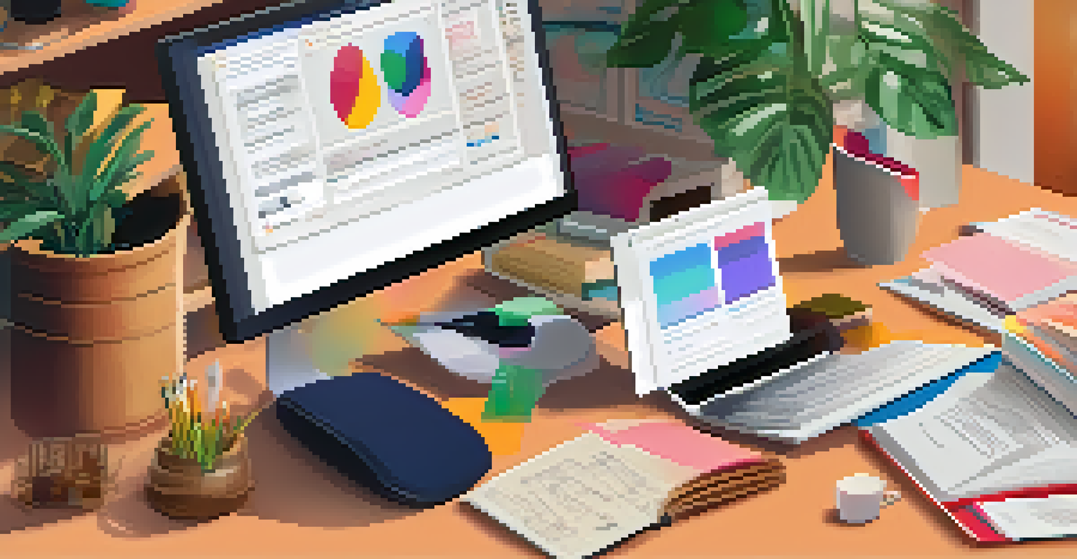 An instructor designing engaging content on a Learning Management System from a cozy home office.