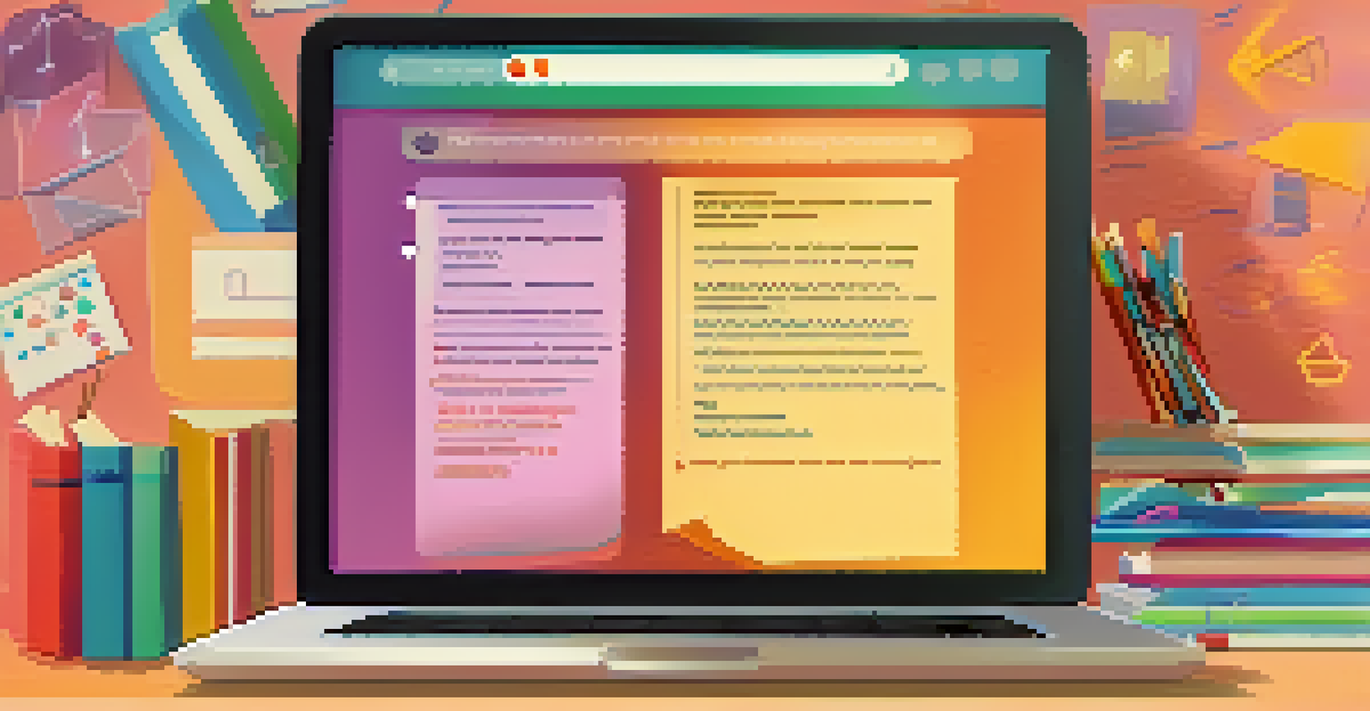 A close-up of a laptop showing an engaging online quiz, set in a student’s study space with books and notes around.