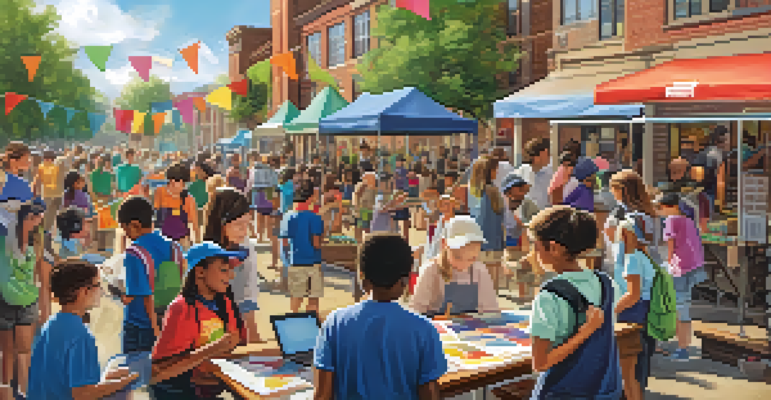 A lively community STEAM event with a workshop being conducted by a local business representative, featuring attendees engaged in various hands-on activities.