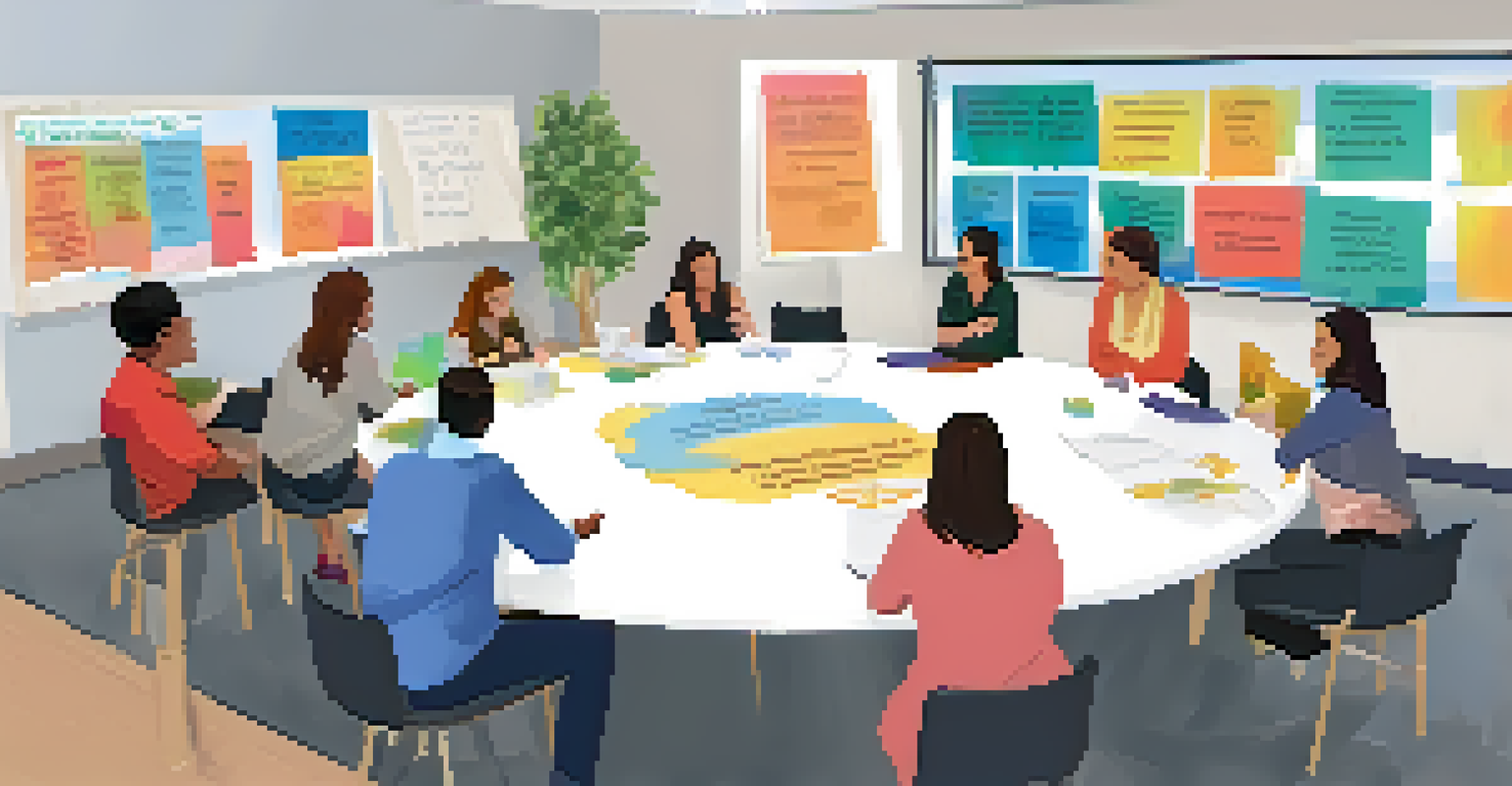 A facilitator leading an emotional intelligence workshop with participants role-playing scenarios in a bright and welcoming room.