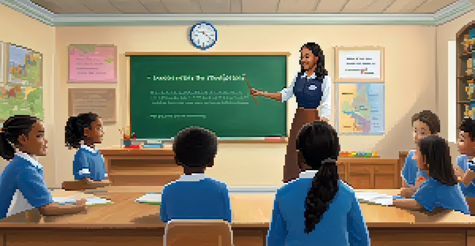 An adult educator sharing a personal story with attentive children in a cozy classroom, promoting emotional intelligence.