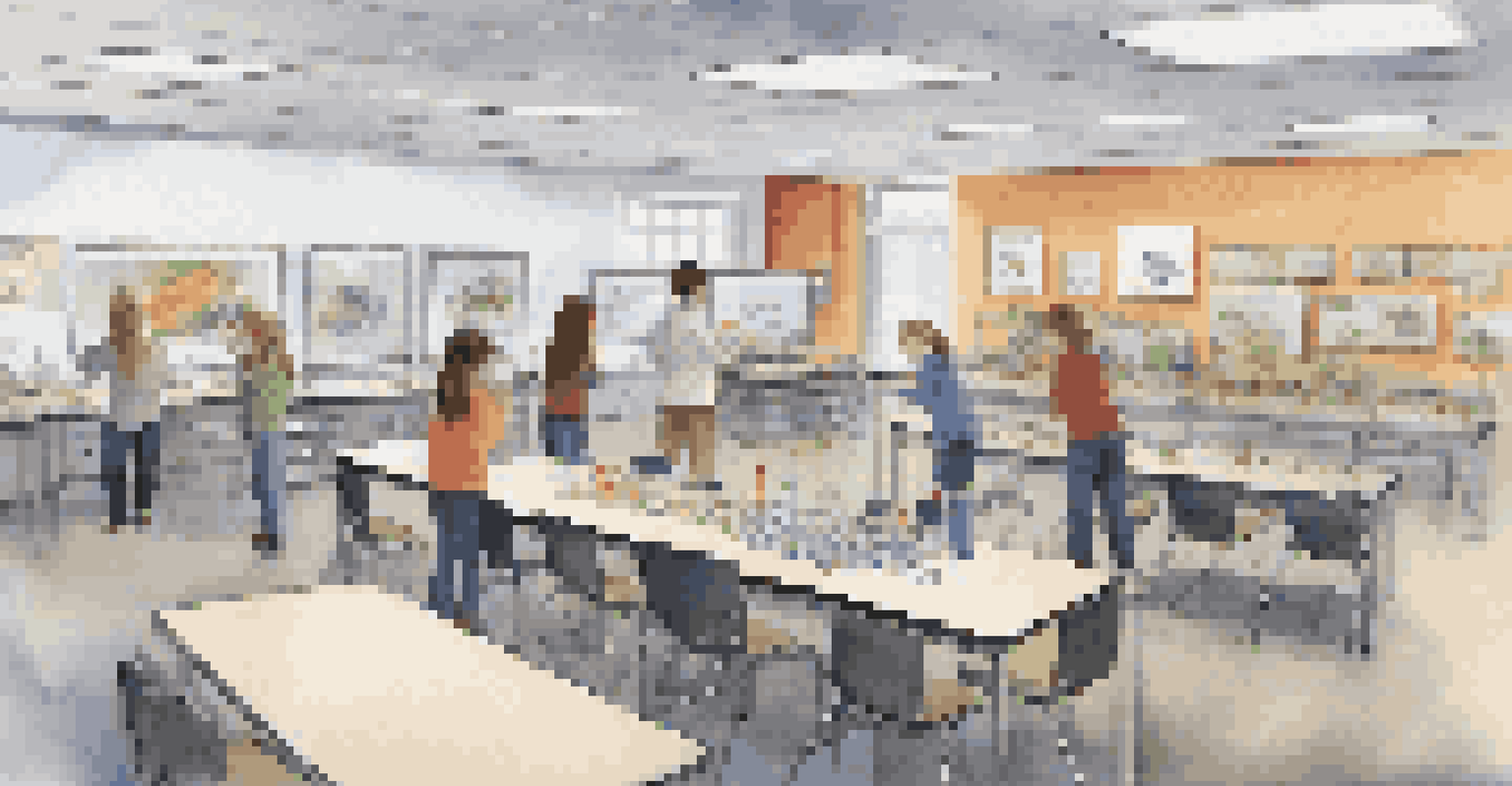 Students participating in a science experiment in a high-tech virtual lab, surrounded by interactive screens and equipment.
