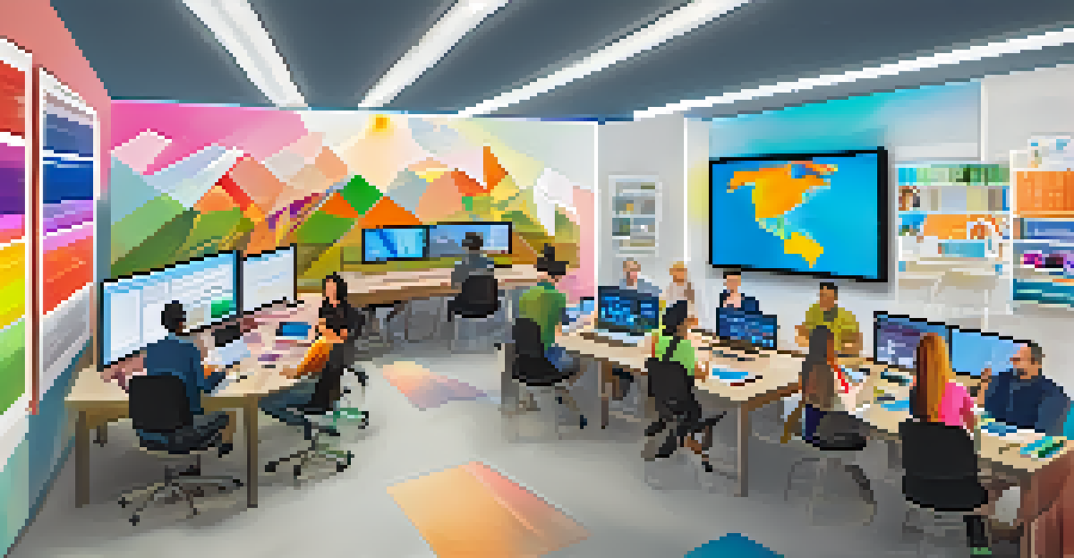 A virtual workshop with educators from different locations joining a collaborative online session, each in their unique home office.