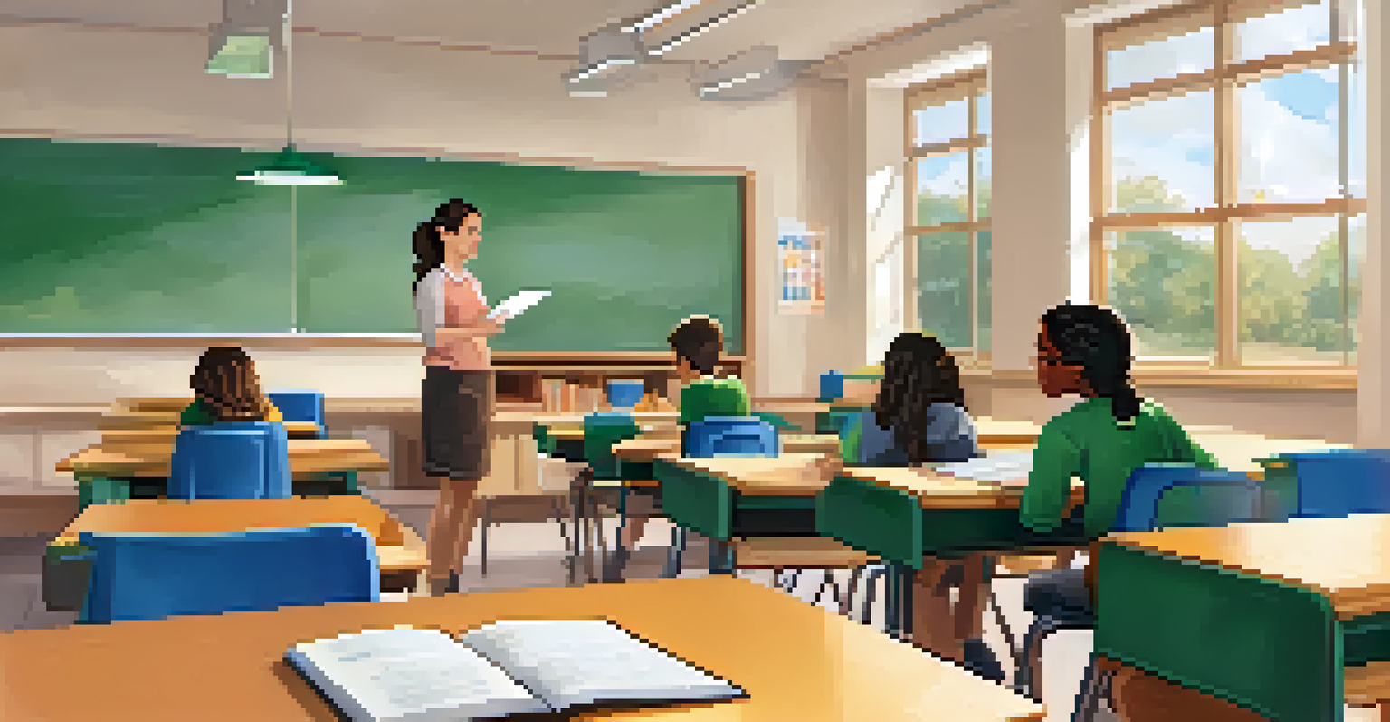 A teacher engaging in a one-on-one session with a student in a warm and inviting classroom, emphasizing support and communication.