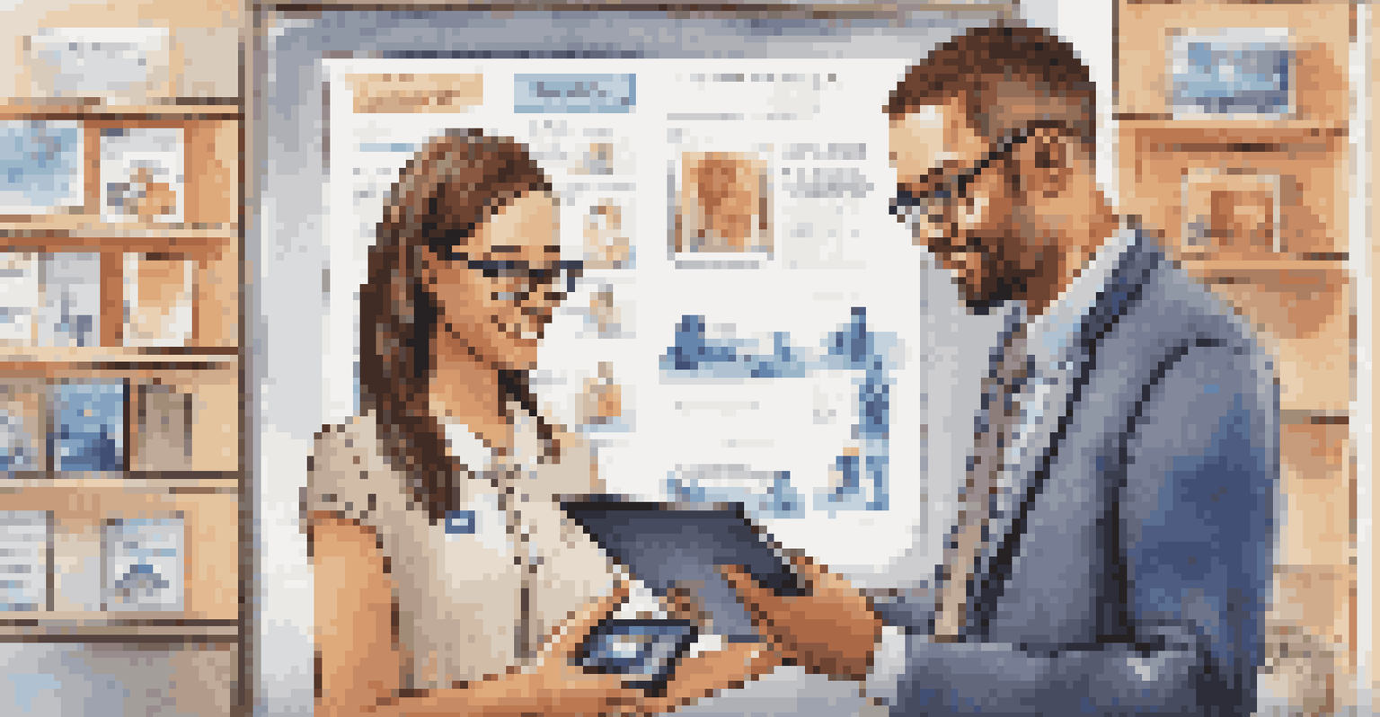 A career counselor showing a student an augmented reality application displaying interactive career options on a tablet.