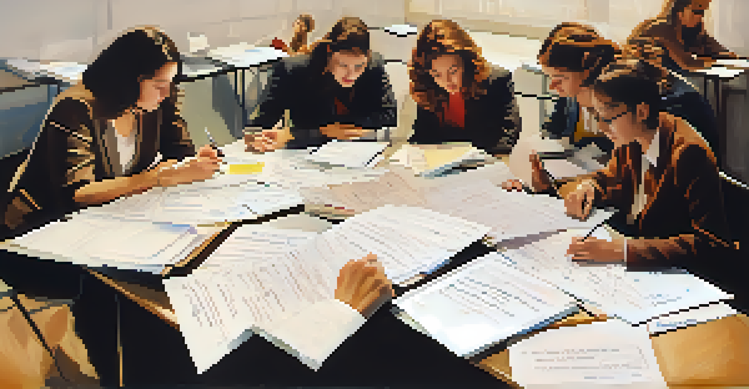 Educators filling out anonymous feedback surveys after a CPD session, with forms and pens visible on the table.