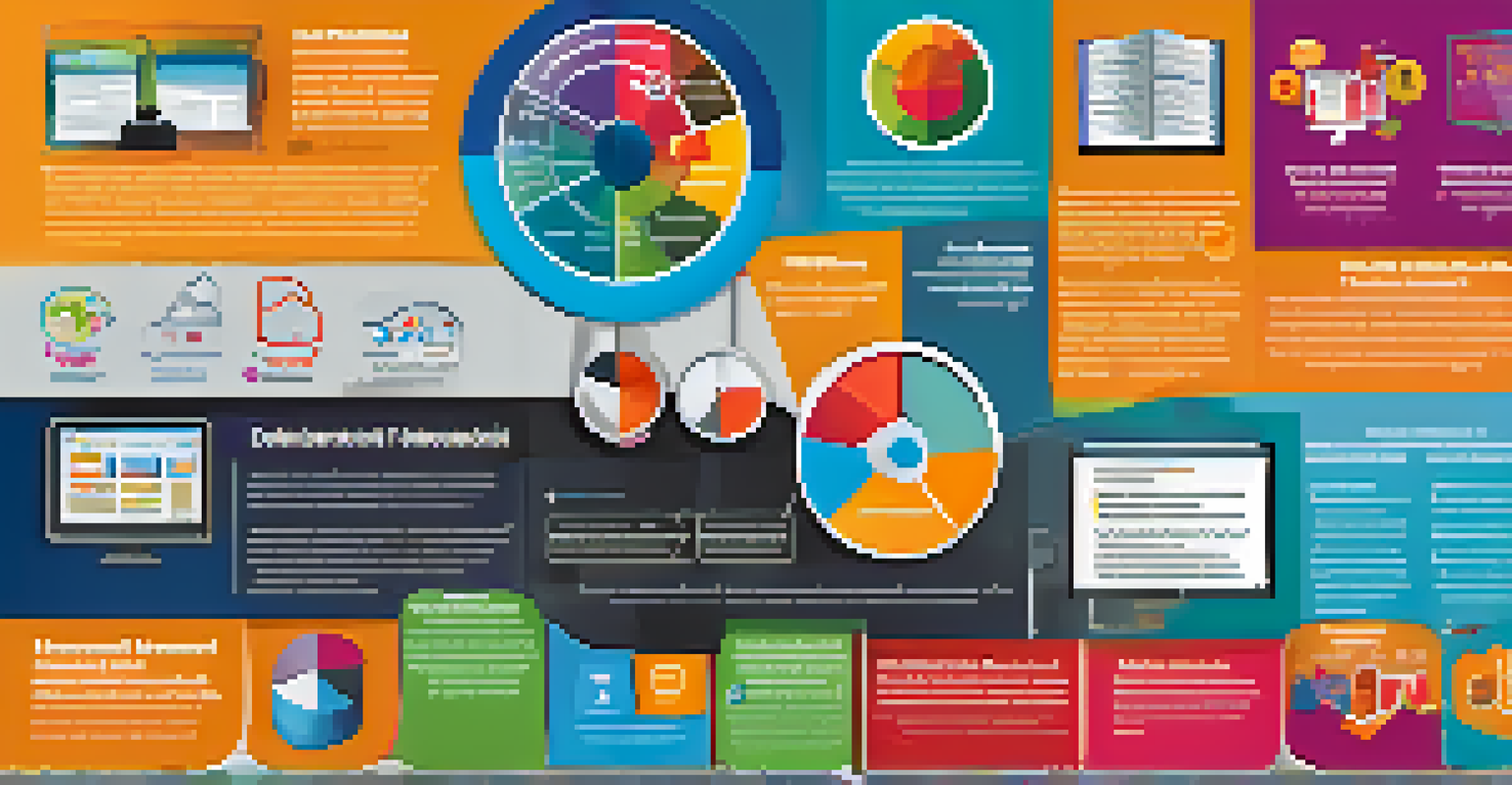 A colorful infographic illustrating the benefits of case studies in transmedia learning, highlighting engagement, critical thinking, and collaboration.