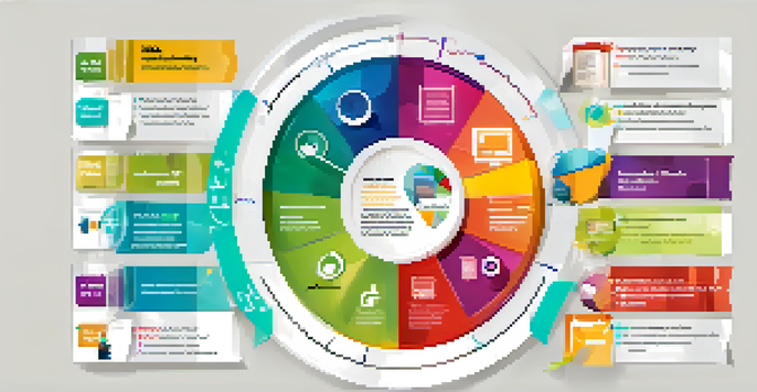 An infographic showcasing the benefits of visual content in online learning, with colorful icons and organized sections.