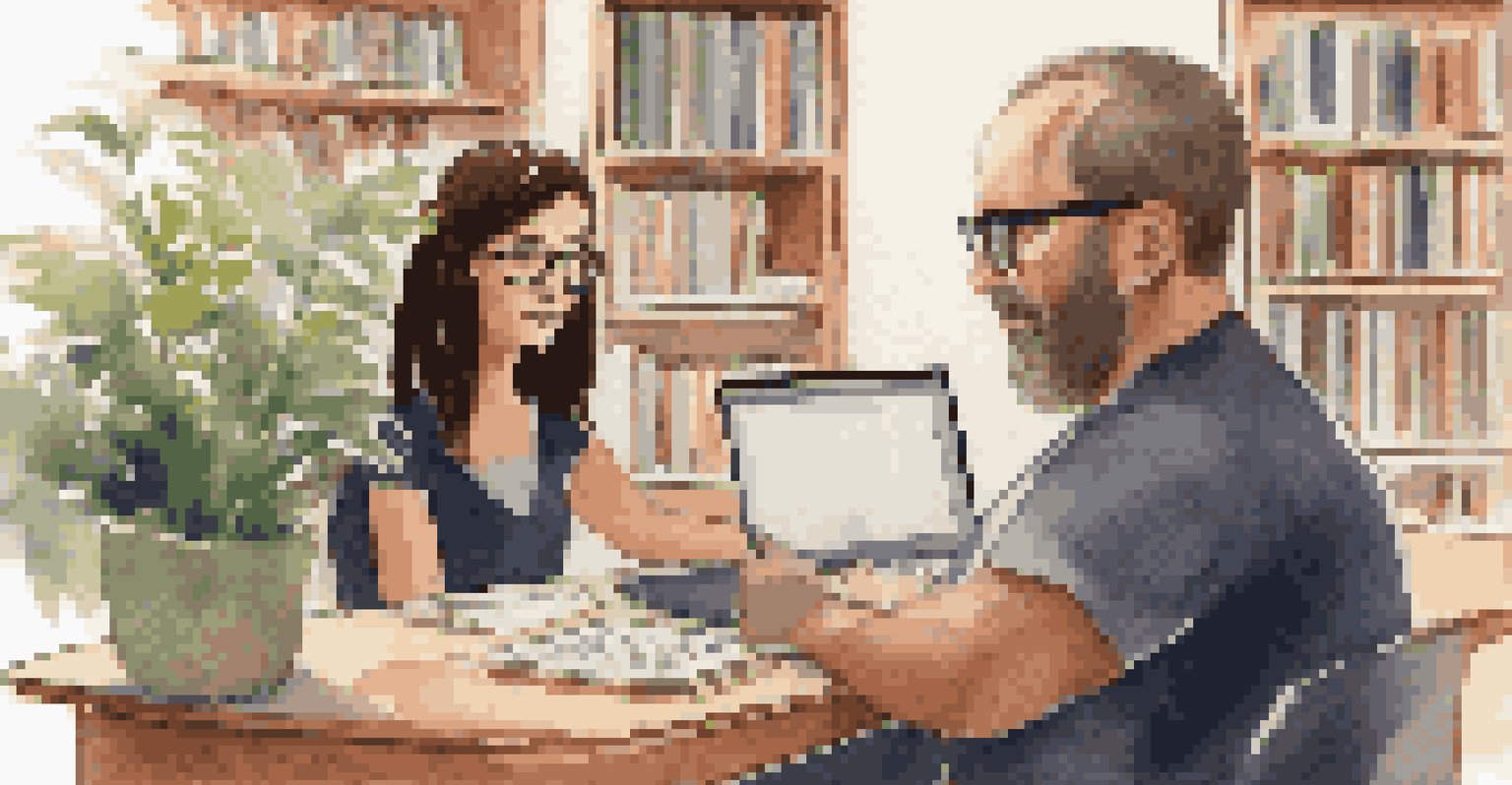 A mentor and mentee having a virtual meeting, showcasing a supportive relationship in a cozy setting.