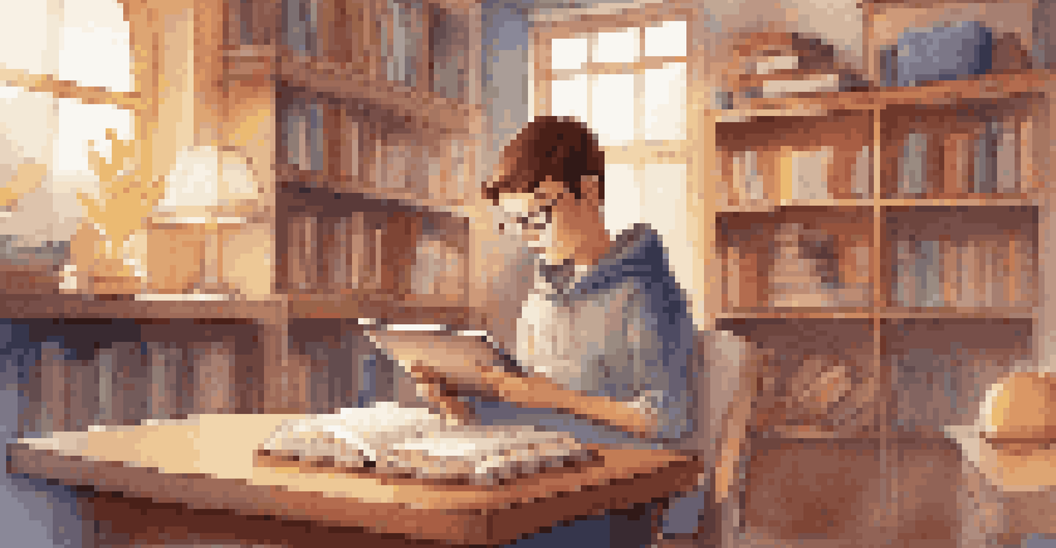 A student using a tablet to engage with a gamified learning app in a cozy study environment.