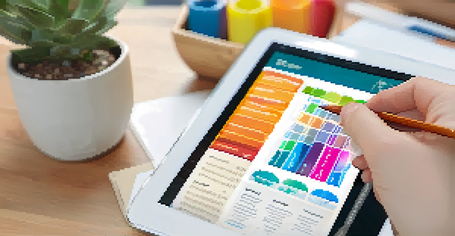 A close-up of a student's hand holding a tablet with visual feedback on test performance.