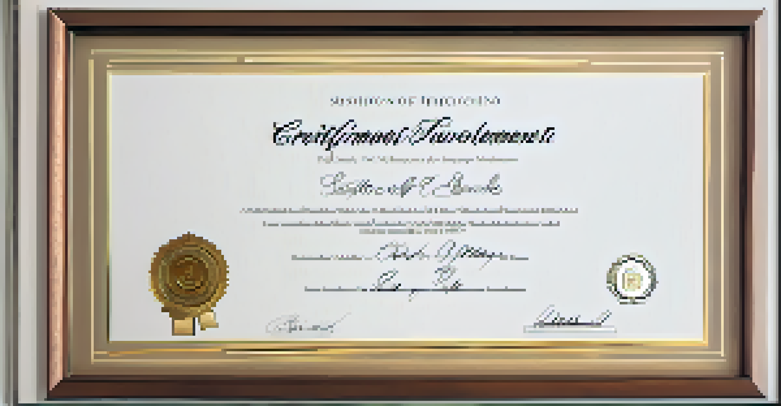 A close-up of an elegantly framed micro-credential certificate on a wall, highlighting achievement with soft lighting in a professional setting.