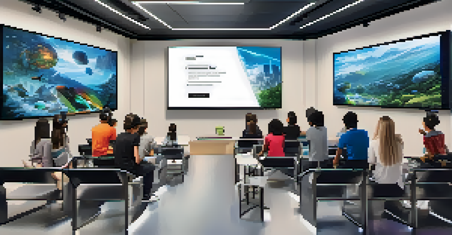 Students using virtual reality technology in a modern classroom to engage with immersive learning experiences.