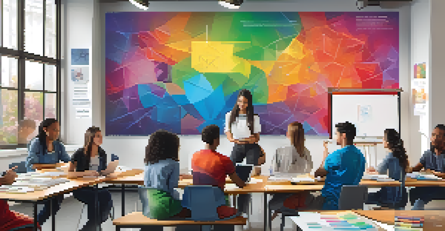 A diverse group of students collaborating in a virtual setting, sharing ideas and working together on a project.