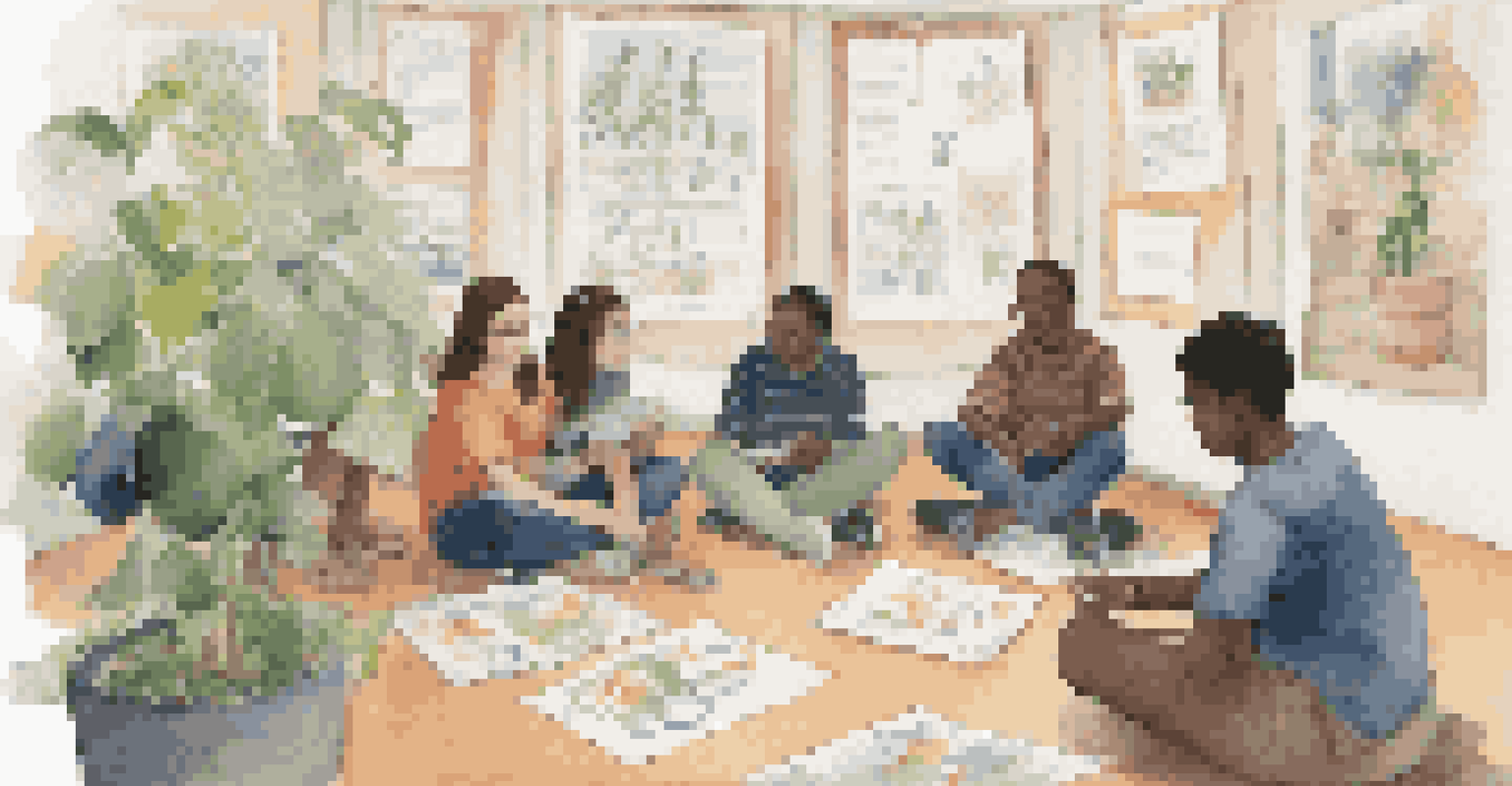 A diverse group of students engaged in a peer assessment session, sharing constructive feedback in a collaborative and friendly classroom environment.