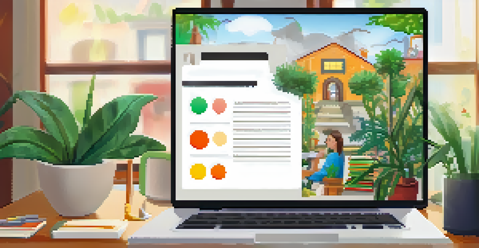 A close-up of a laptop screen with an online quiz, surrounded by a student studying in a cozy study space.