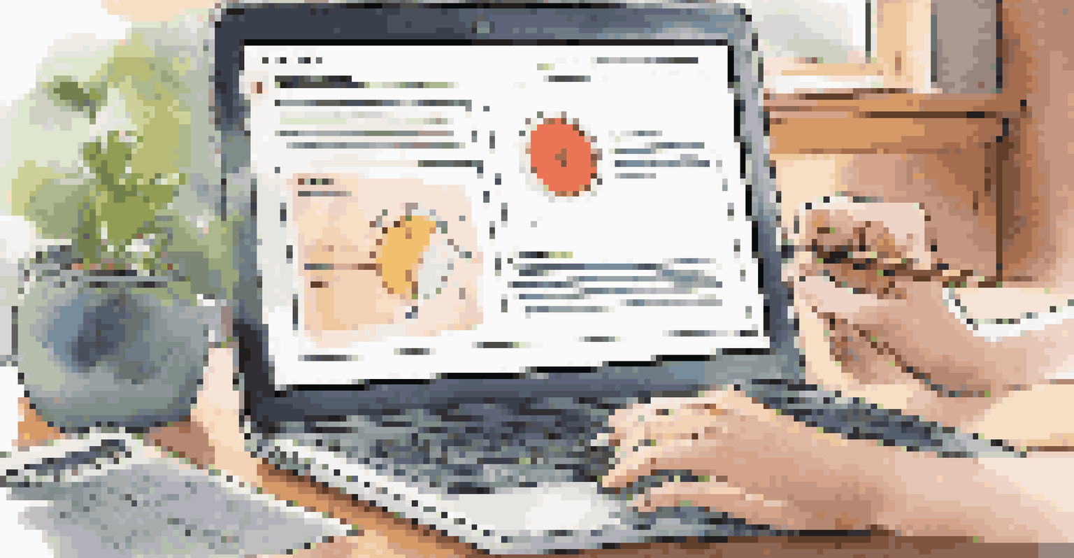 A close-up of a laptop showing an online course with clear goals, alongside a focused learner taking notes in a well-lit study space.