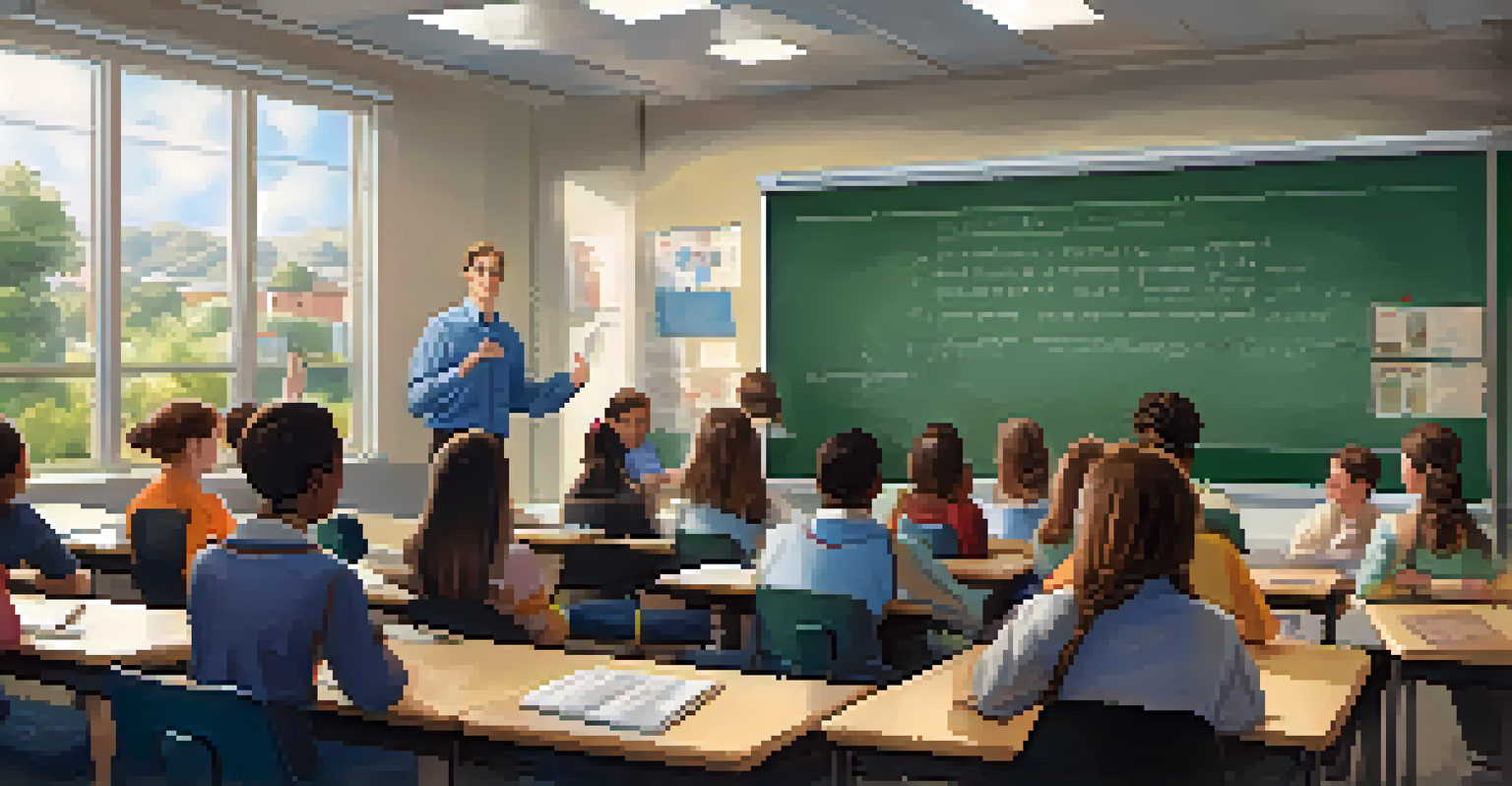 A split image contrasting traditional direct instruction with students listening and a flipped classroom scenario where students collaborate and practice skills together.