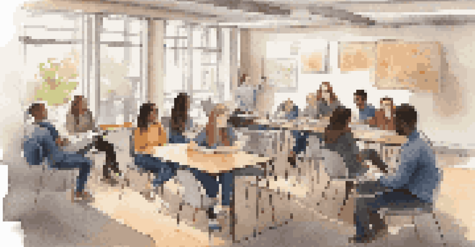 Diverse students participating in a feedback session about EdTech tools in a cozy environment, with comfortable seating and soft lighting.